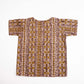 Vest for Infants | Half Sleeve - Round-neck | Green & Golden Geometric Print