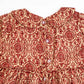 Cotton Frock for Girls | Peter Pan Collar - Classic Print | Maroon